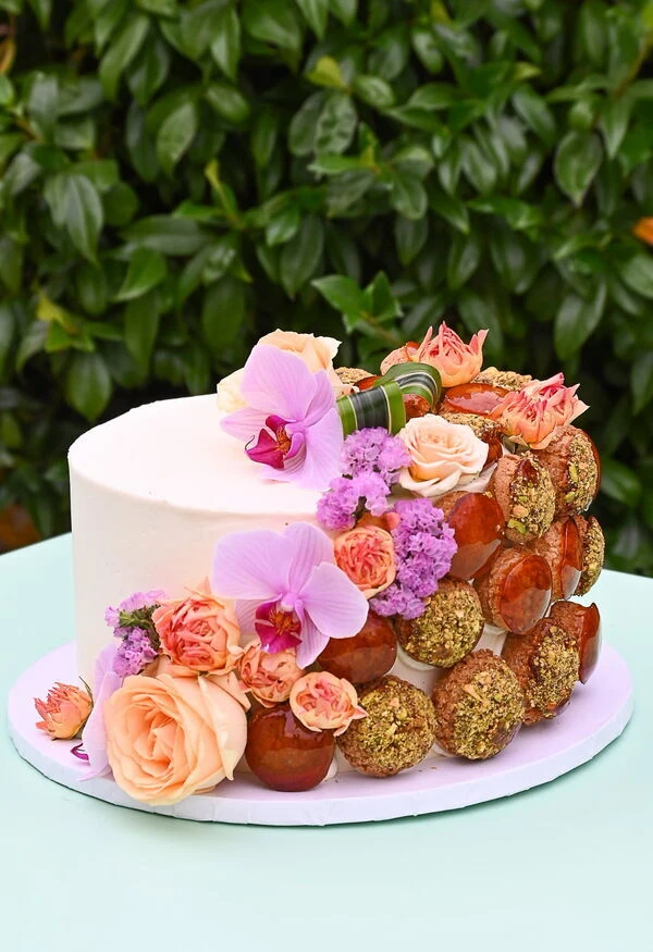 gateau mariage cake design 25 personnes exotique