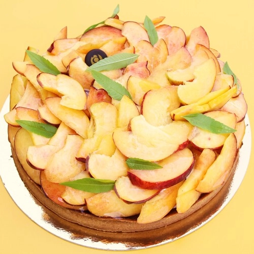 tarte artisanale pêche verveine